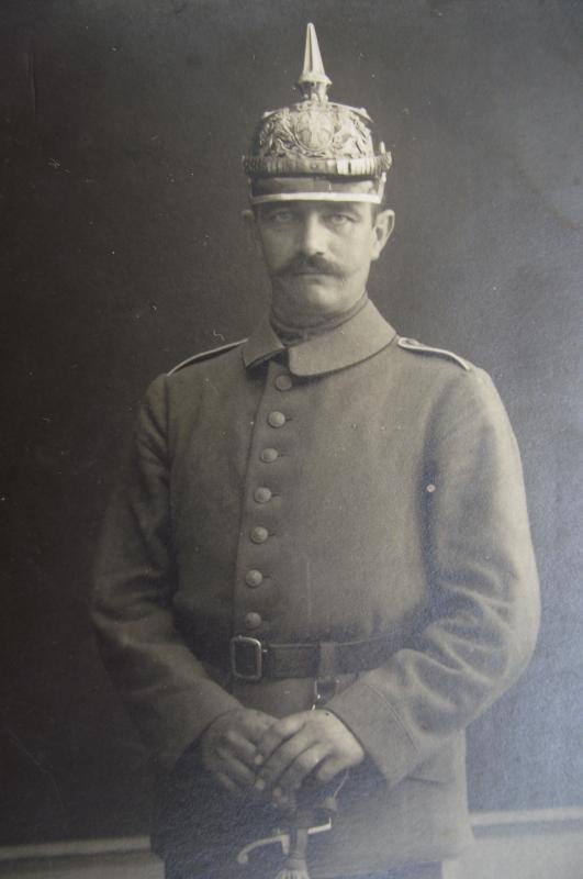 WW1 Imperial Photo Card, Picklehaube, Officer.