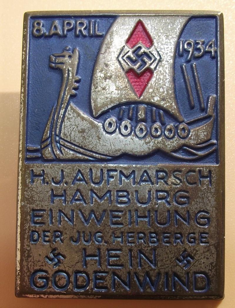 Hitler Youth Tinne/ Event Badge. Hein Godenwind, 1934.