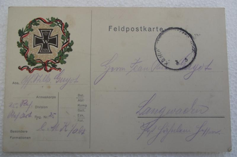 Imperial German Post Card.