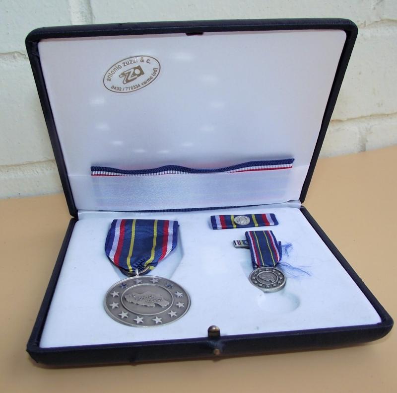 Boxed European Community Monitor Mission  for Former Yugoslavia and Albania Mission Medal.