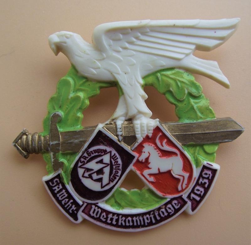 SA Event Badge/Tinnie. Gruppe Westfalen Wehrwettkampfe,1939.