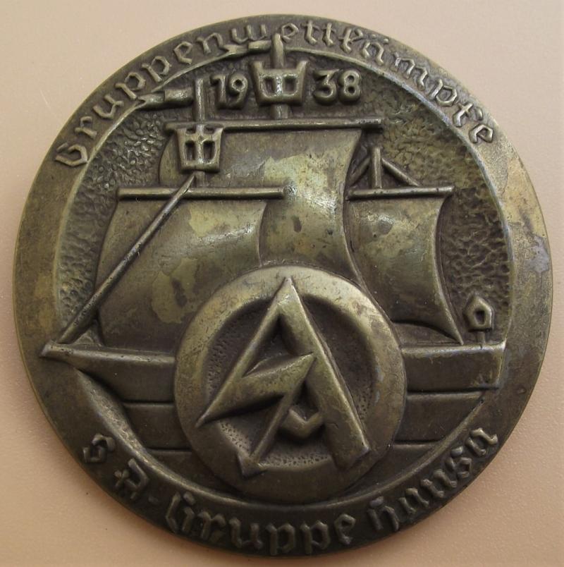 SA Event Badge/Tinnie. Gruppe Hansa Gruppenwettkampfe.1938.