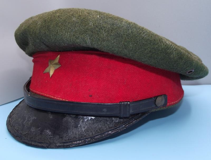 Imperial Japanese Officers Visor Cap and ''Bring Back'' Certificate.