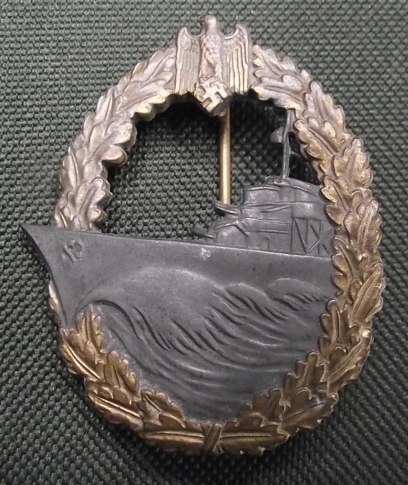 KM Destroyer War Badge. MM-WH. Wilhelm Hobacher.