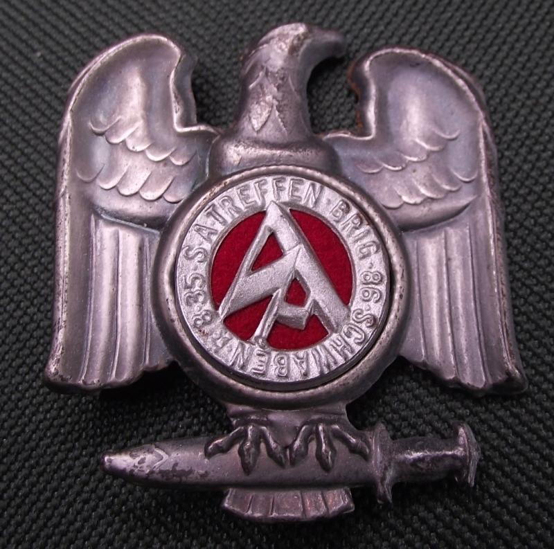 SA Event Badge/Tinnie. Brigade 86, Schwaben, 1935.