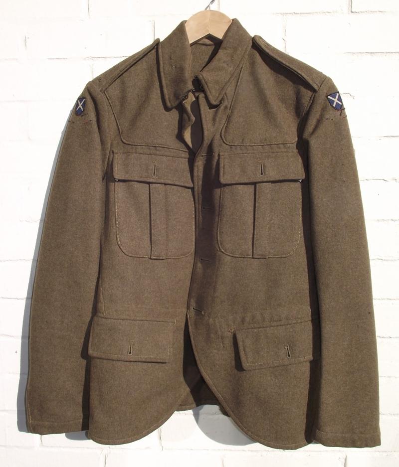 1942 Dated 52nd ''Lowland'' Infantry Division Scottish 22 Pattern Khaki Service Tunic.