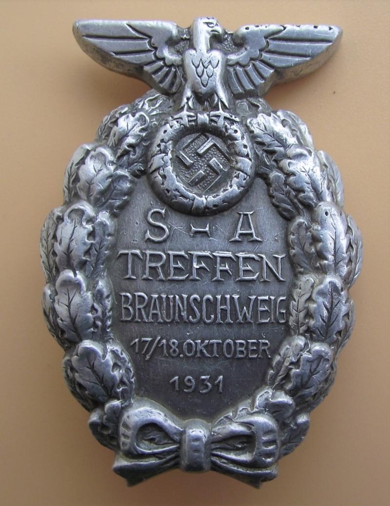 SA Treffen Braunschweig 17/18 Oktober 1931. M1/17, Assmann.