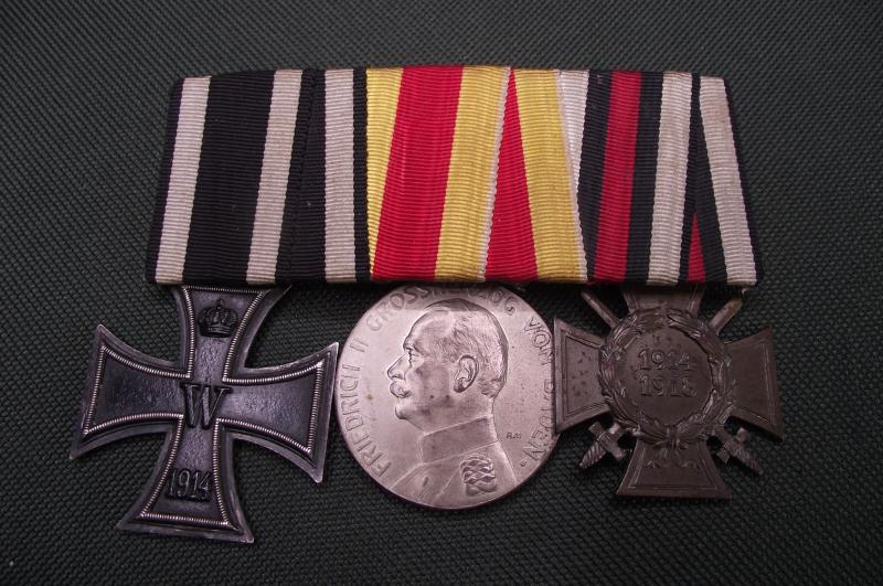 Imperial German Baden Three Place Medal Bar.