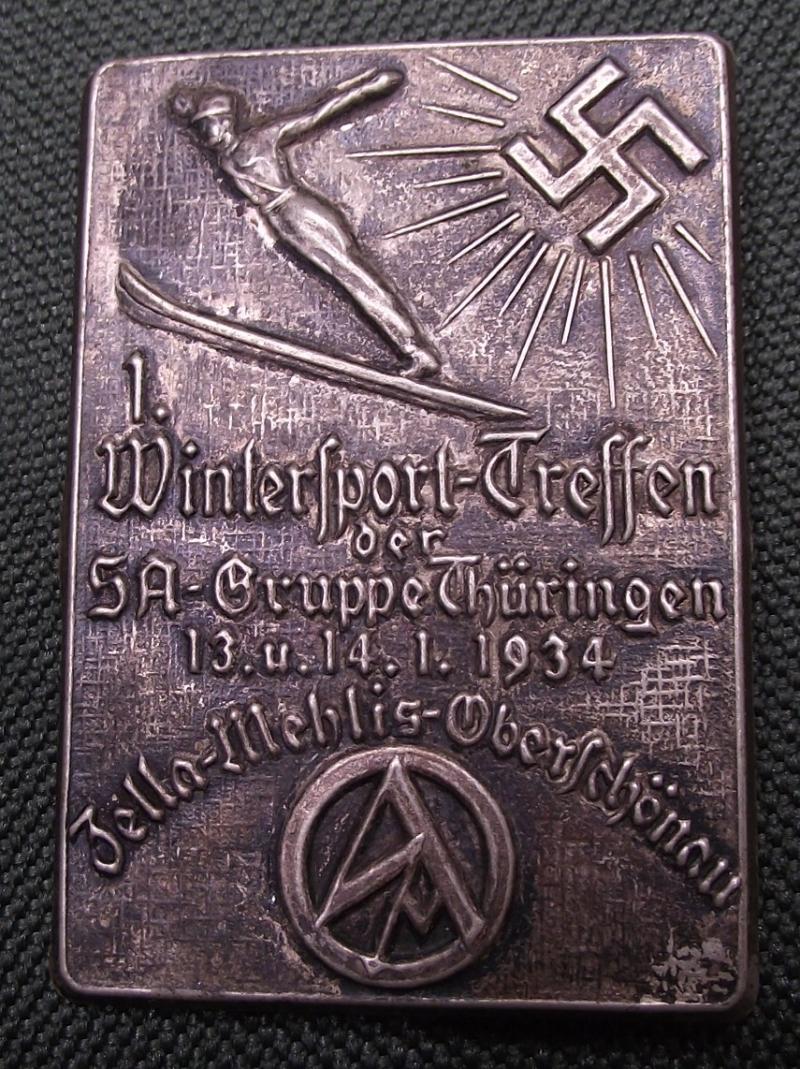 SA Event Badge/Tinnie. Wintersport-Treffen, 1934.