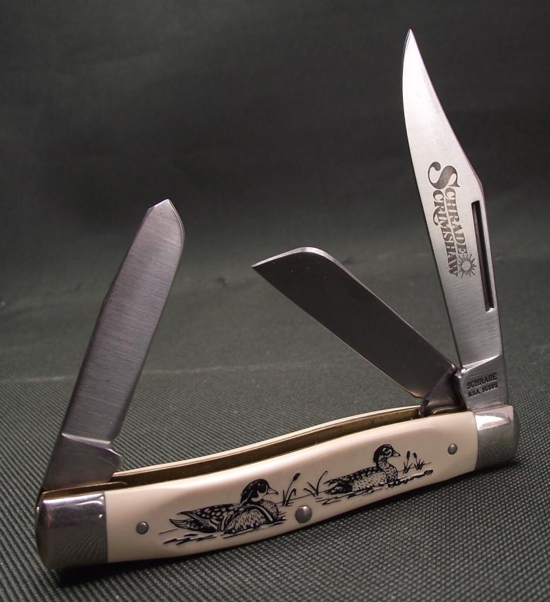 Schrade U.S.A. SC505 Scrimshaw Pocket Knife.