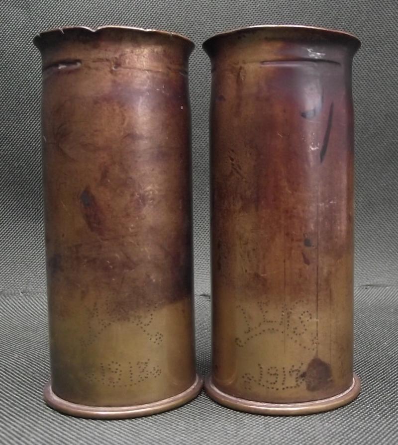 WW1 Souvenir German 37mm Shell Cases.