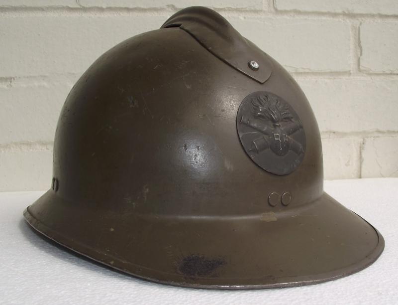 PRICE REDUCED. WW2 French M26 Adrian Artillery Helmet. Japy Marked.