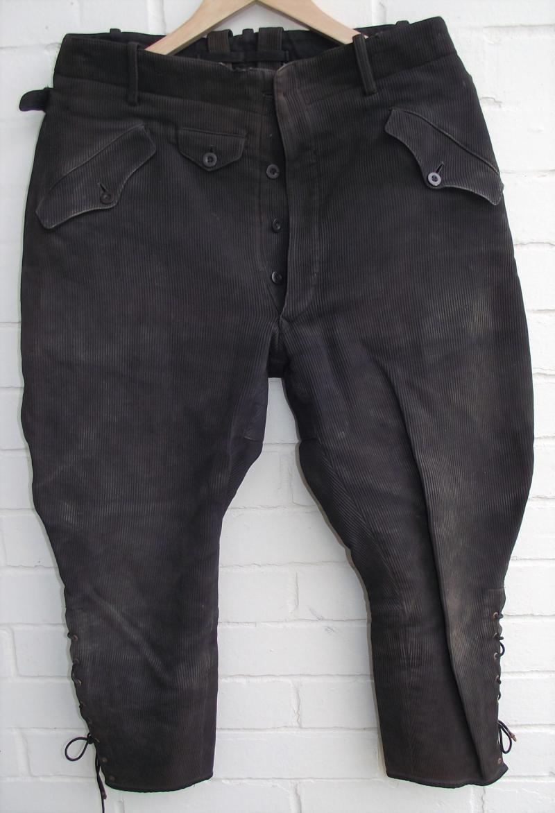 HJ/DJ, Black Corduroy Breeches, HJ Stiefelhose.