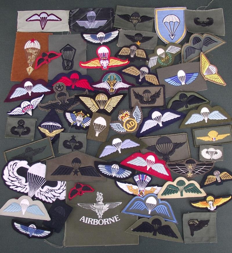 Selection Cloth Airborne Wings. 144 Parachute Field Ambulance Lot.