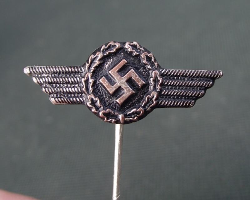 WW2 German Stick Pin. DLV, Airsports Association.