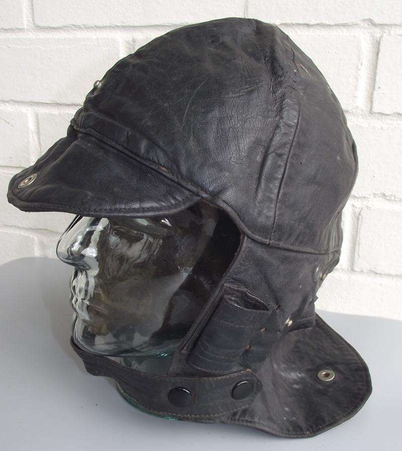 WW1 Period RFC Type Leather Flying Helmet.