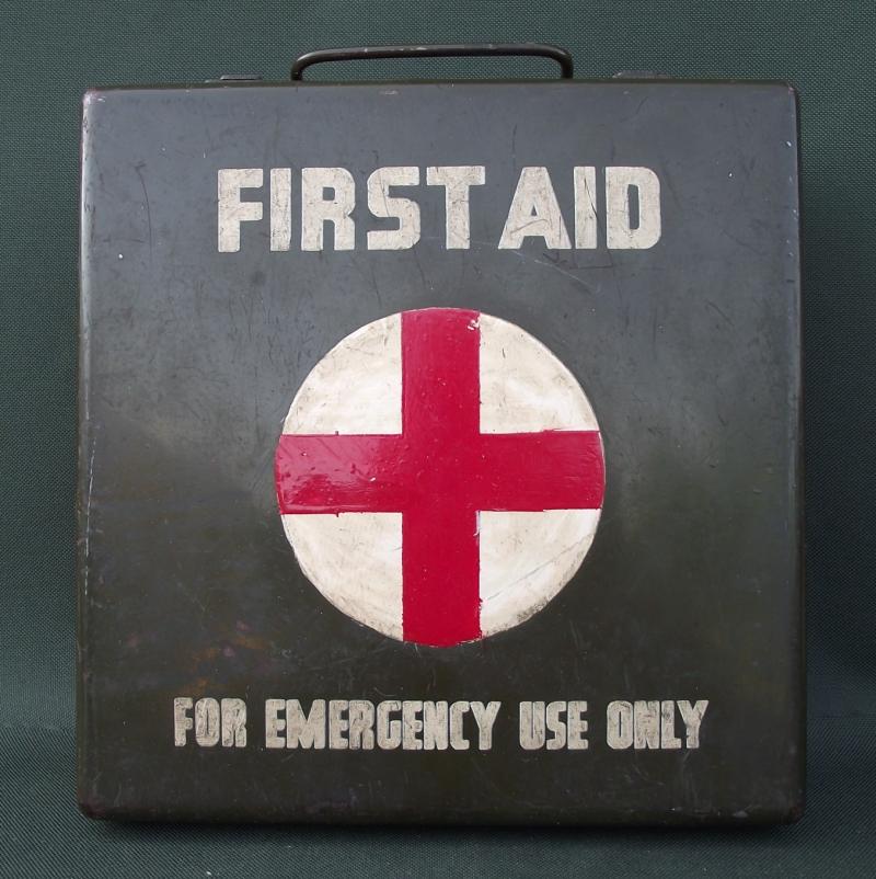 U.S./Allied, First Aid Box, 24 Unit, Complete.