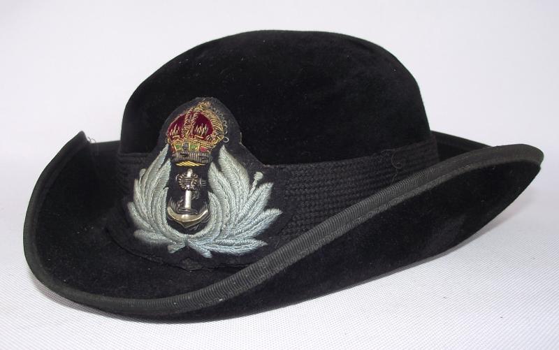 WW2 WRNS Officers Service Tricorn Hat.