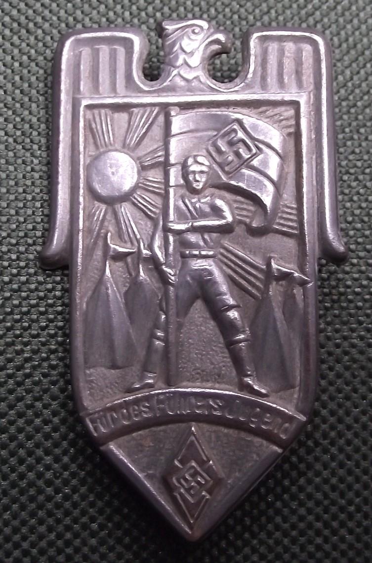 Hitler Youth Tinne/ Event Badge. Furdes Fuhrers Jugend.