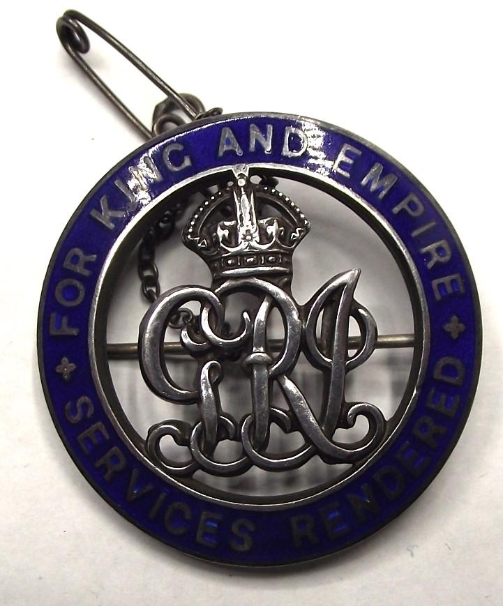 WW1 British Enamelled Silver Wound Badge.