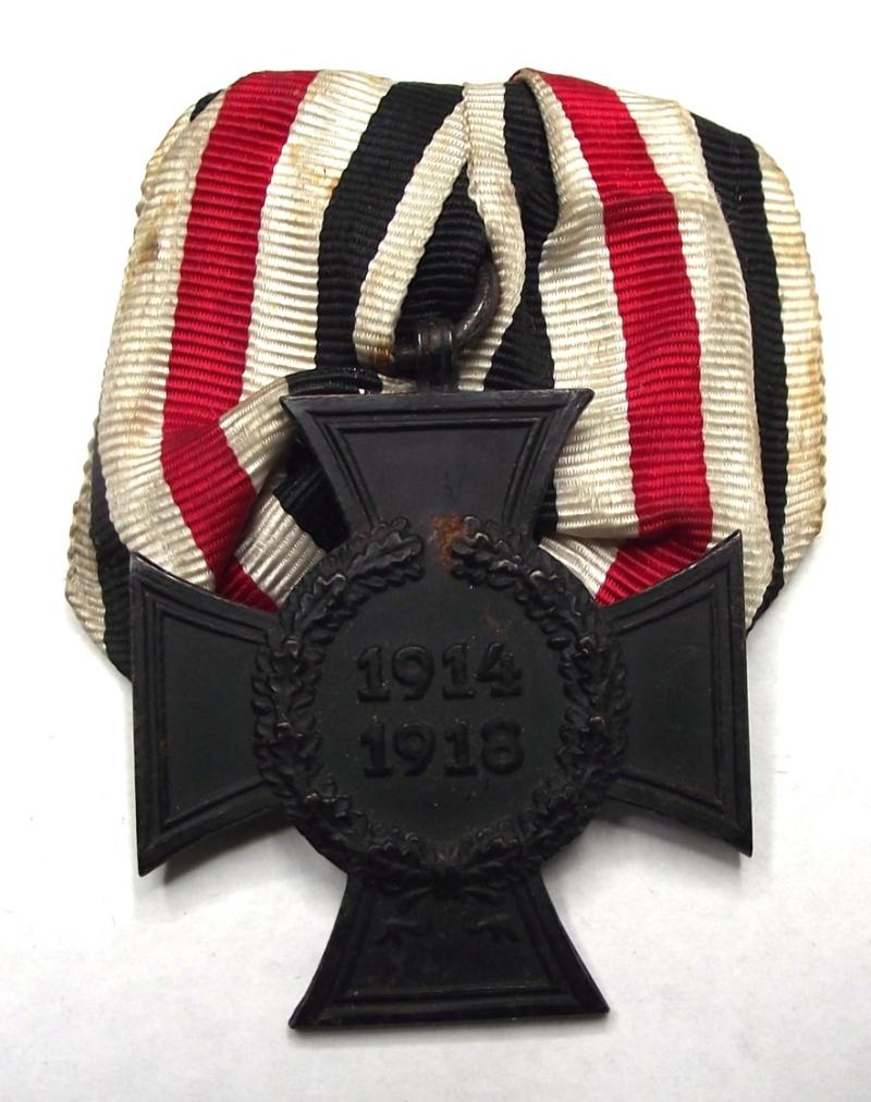 German WW1 Court Mounted Hindenburg Honour Cross. Next of Kin.