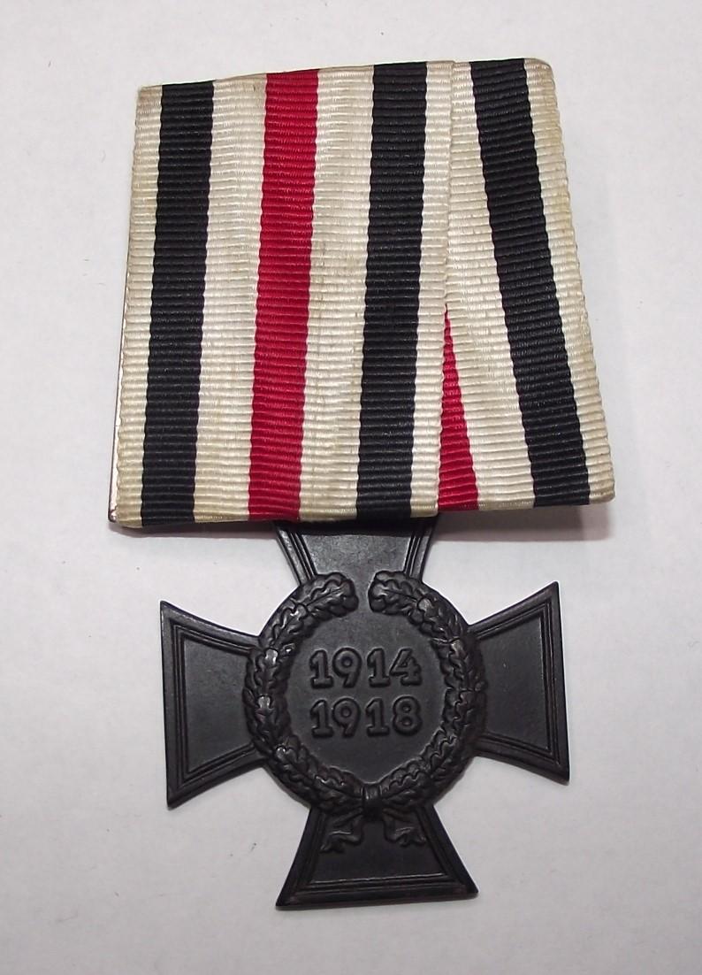 German WW1 Court Mounted Hindenburg Honour Cross. Next of Kin.