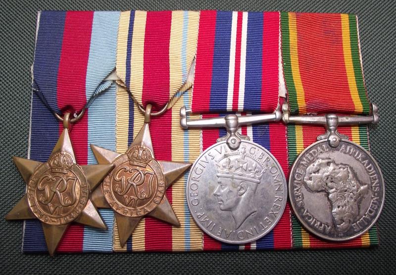 Named WW2 South African Medal Group. Deserter.