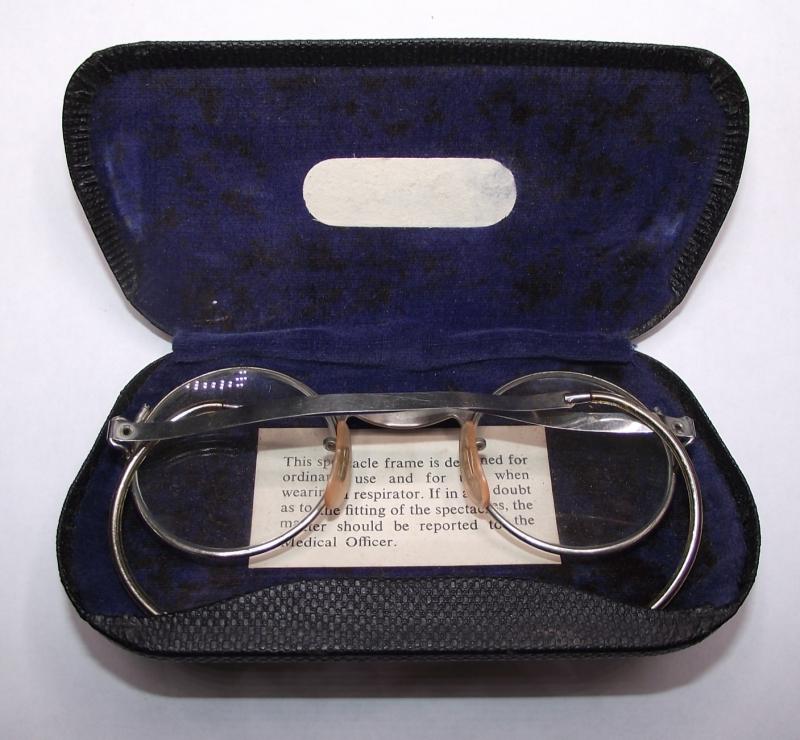 WW2 British Respirator Spectacles and Case.