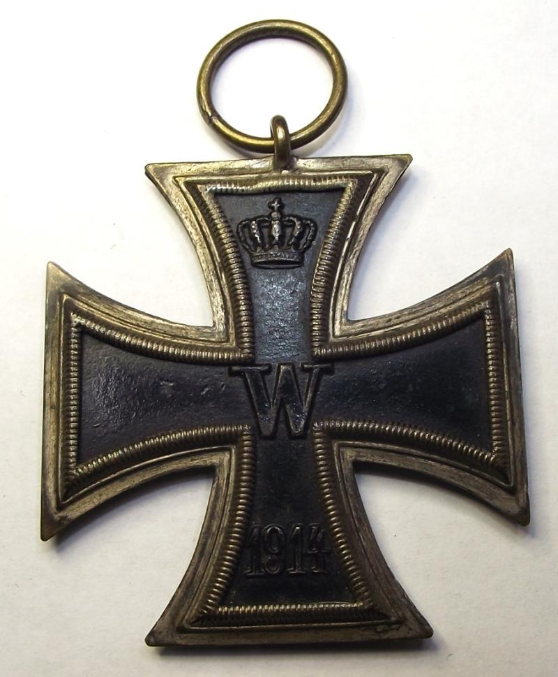 Imperial German 2nd Class Iron Cross. Brass Frame.