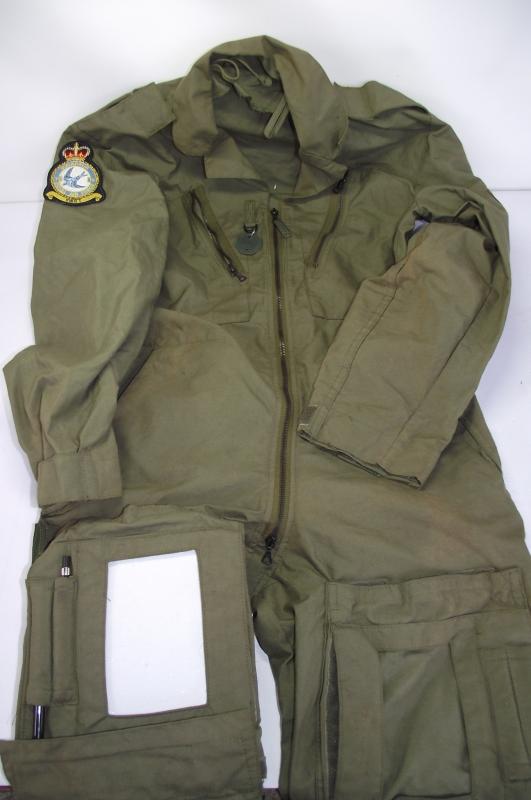 Named 1980's RAF Aircrew Coverall, MK14A with Emergency Knife, Whistle and Dog Tag. 72 Squadron.