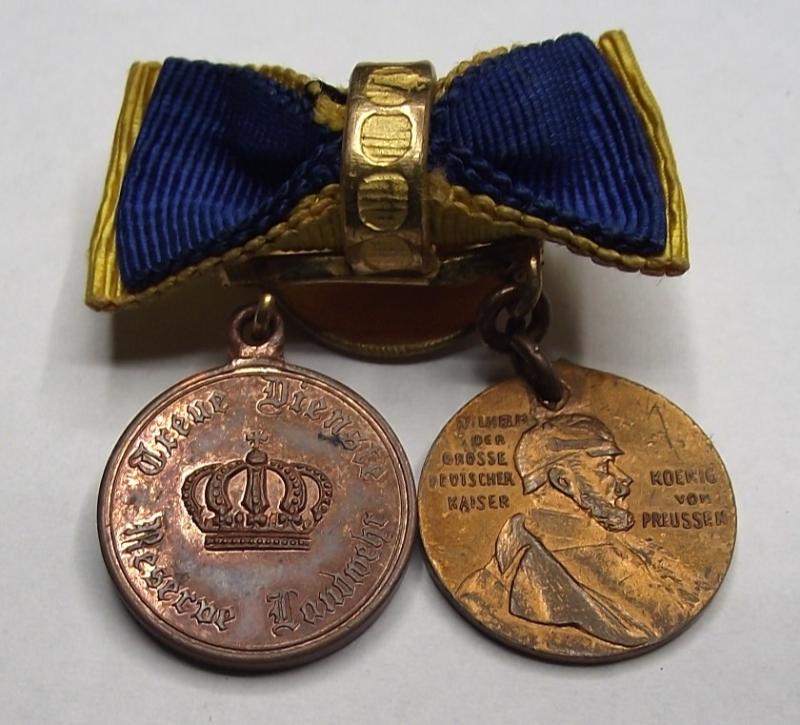 Imperial German Buttonhole Ribbon Miniture Medals.