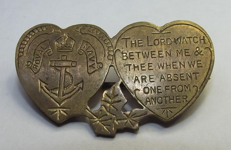 WW1 Royal Navy ''Mizpah'' Sweetheart Badge.