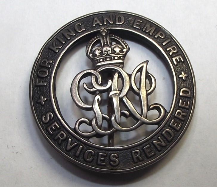 WW1 British Royal Silver Wound Badge.