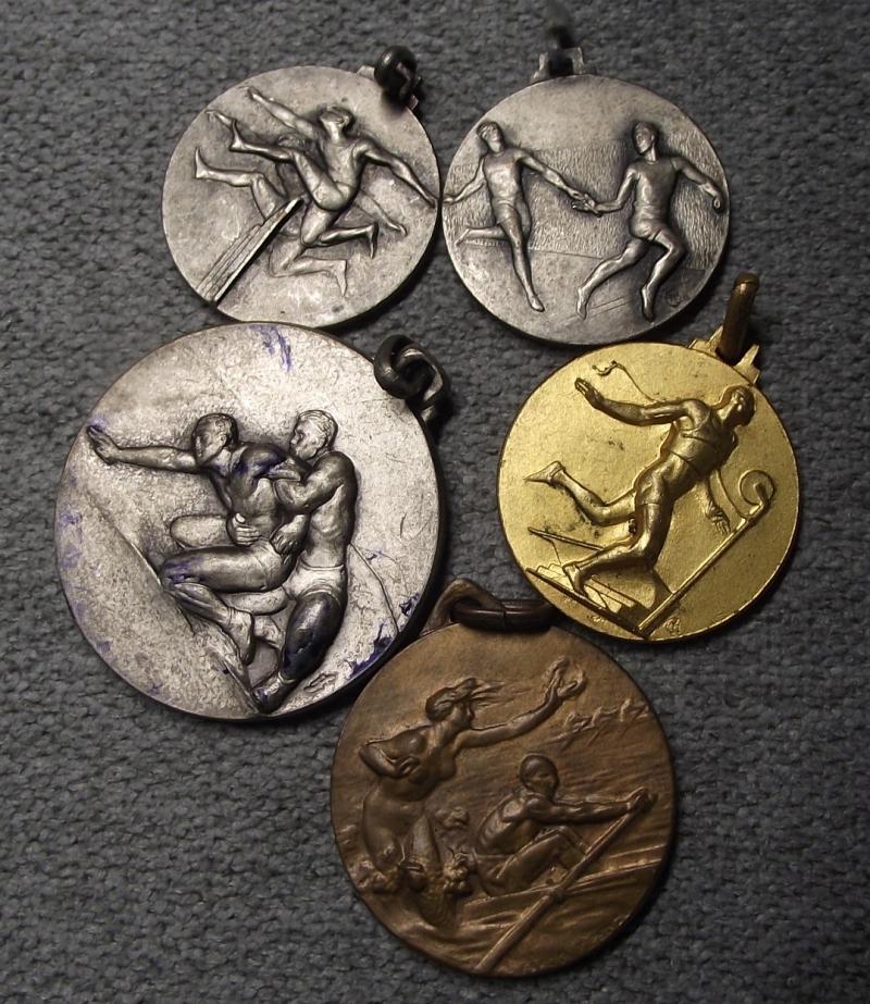 PRICE REDUCED! 5 X Italian Fascist Youth Sporting Medallions/ Medals.