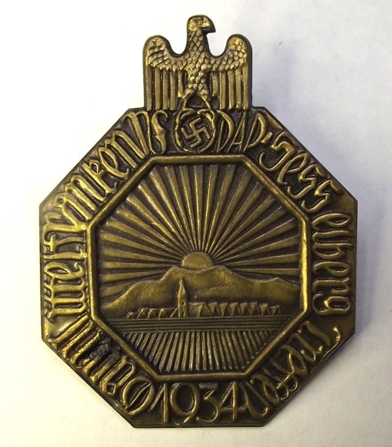 NSDAP Treffen Event Badge/Tinnie. Elberg, 1934.