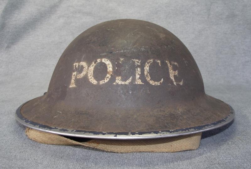 WW2 British Police Steel Helmet.