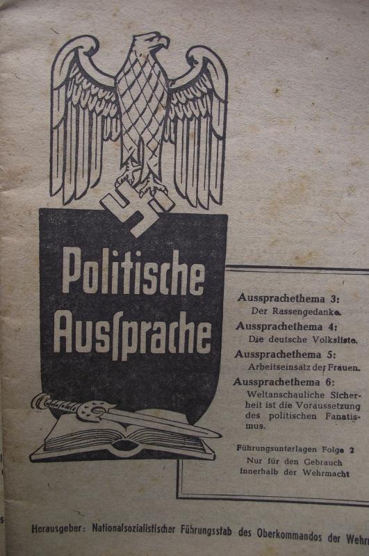 2 X 1944 Dated Wehrmacht NSDAP Political Booklets.