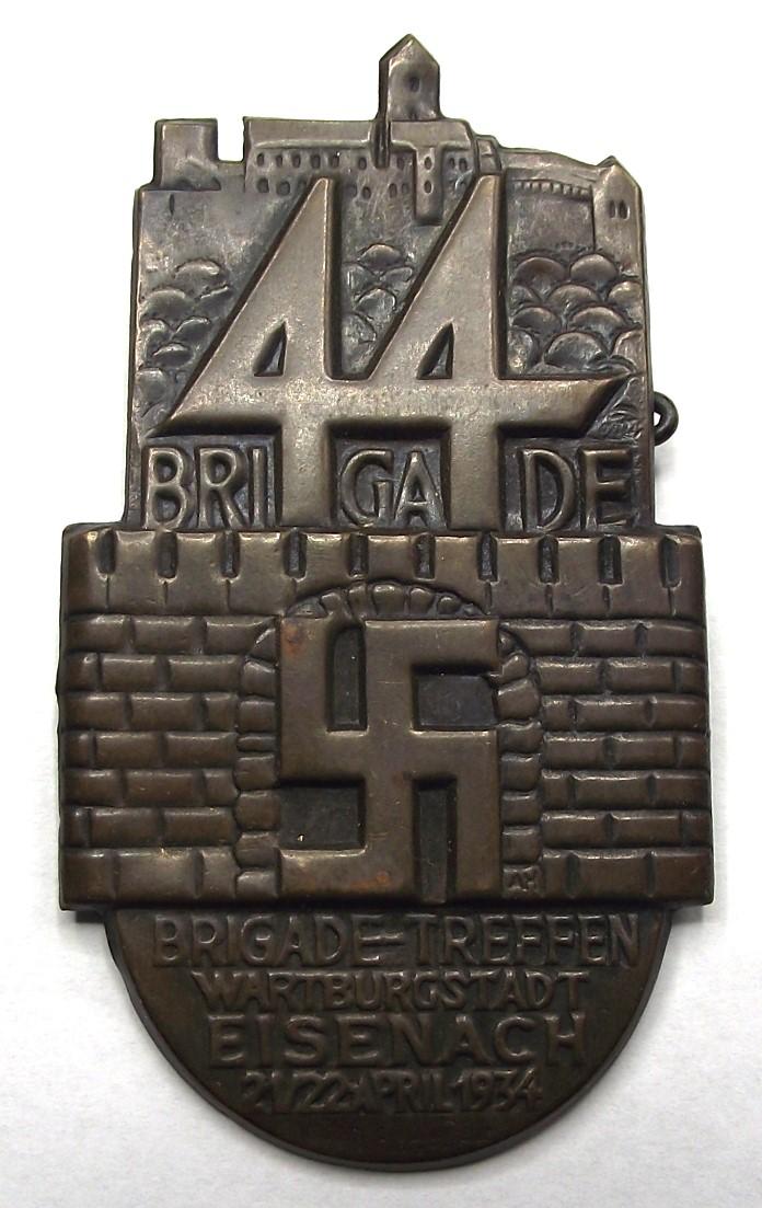 SA Event Badge/Tinnie. 44 Brigade Treffen Eisenach, 1934.