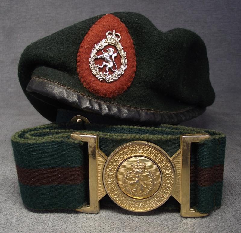 1980's Womens Royal Army Corps Beret and Stable Belt.