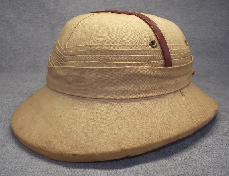 Khaki Sola Pith Helmet. Private Purchase.