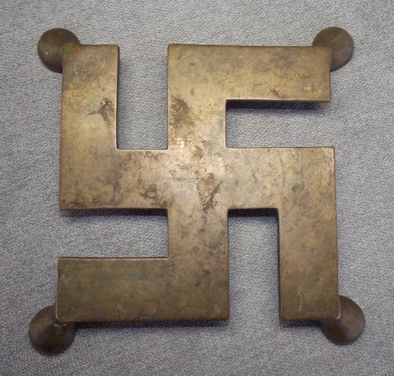 Brass Swastika Trivet.