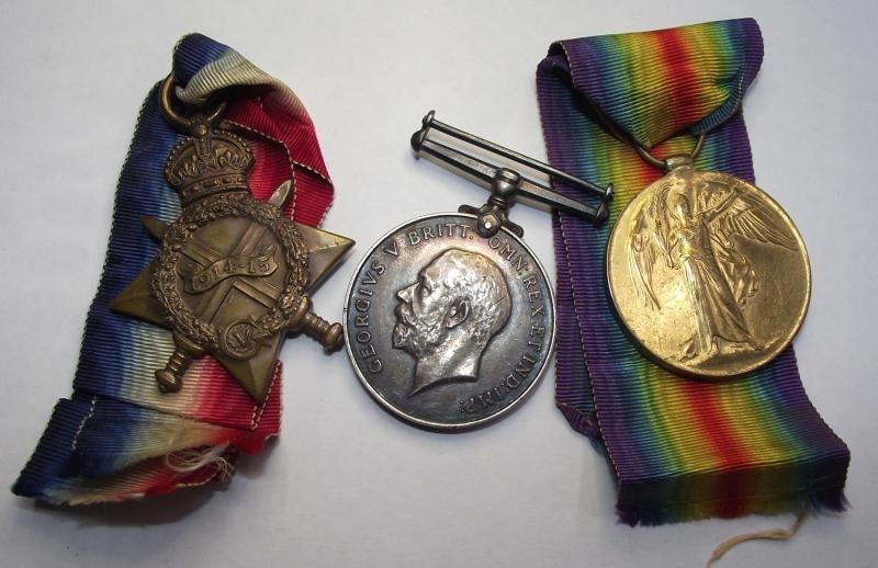 British WW1 1914/15 Medal Trio. RNR.