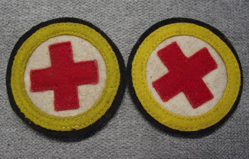 WW1/WW2 Red Cross RAMC Cloth Sleeve Badges.