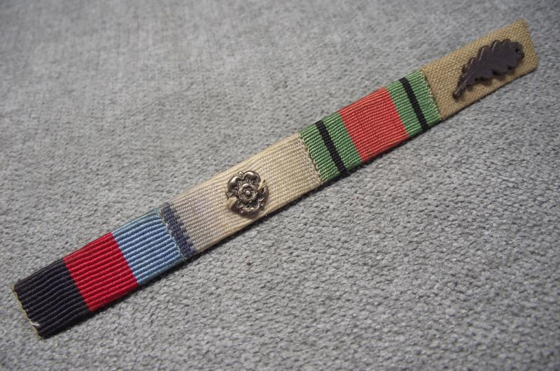 WW2 British MID and Silver Rosette Ribbon Bar.