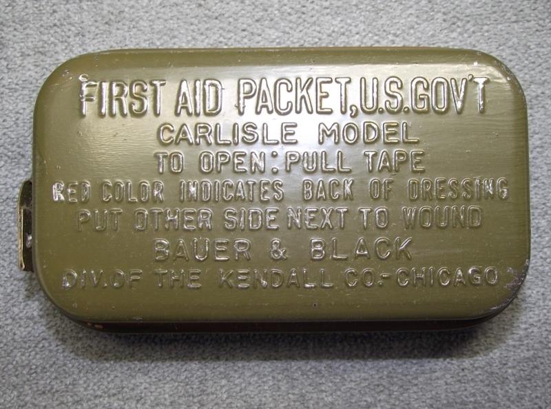 WW2 U.S. Carlisle First Aid Wound Dressing.