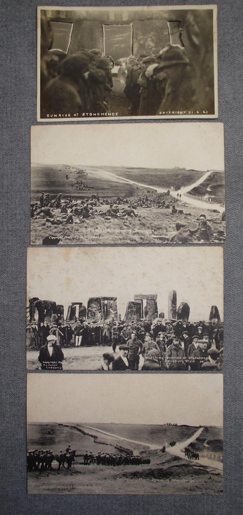 4 X WW1 Stonehenge, Salisbury Troops, Postcards.