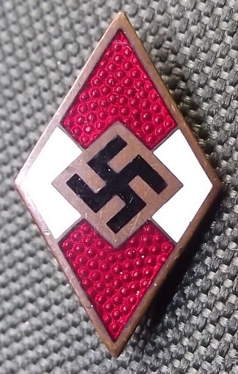 Hitler Youth Membership Cap Badge.