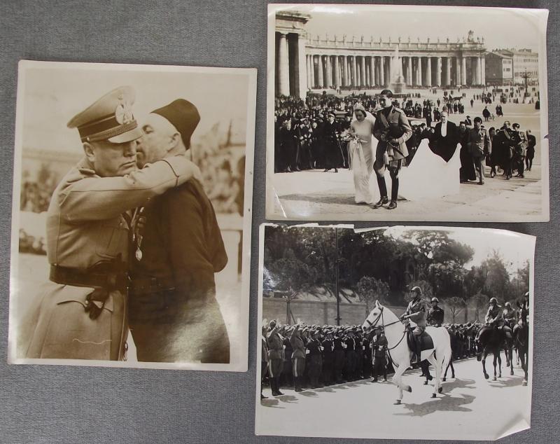 3 X Large Mussolini Press Photos.