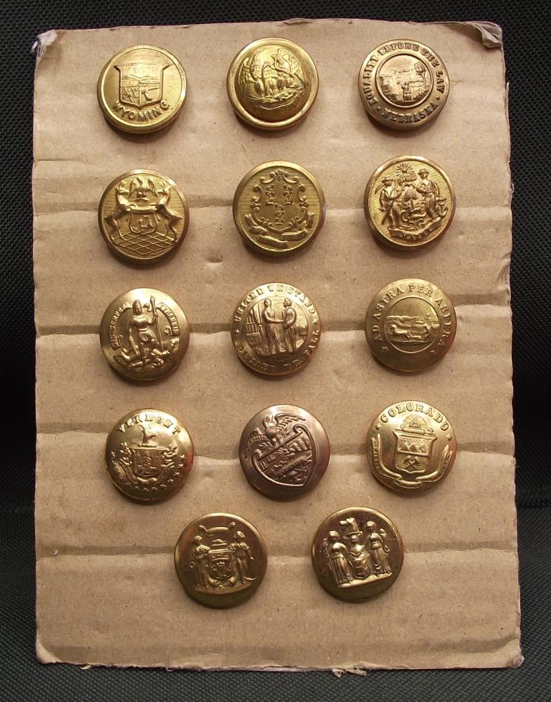 U.S. State/ Militia Uniform Buttons.