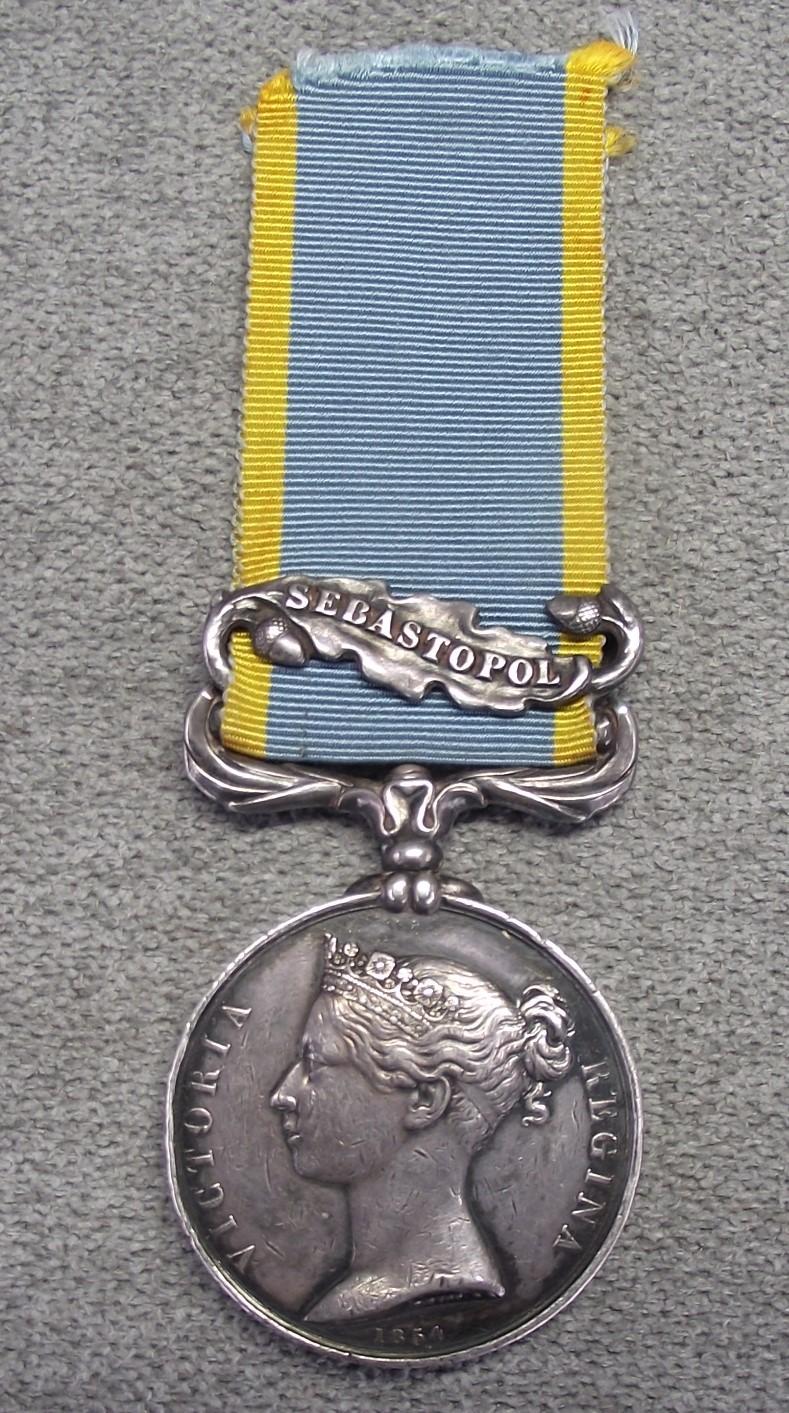 British Victorian Crimea Medal. Sebastopol Bar.